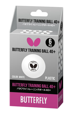 Butterfly 40+ Training Table Tennis Balls (12 or 120 Pack) Butterfly