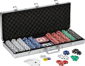 Fat Cat 500 Count Texas Hold'Em Dice Poker Chip Set GLD Products
