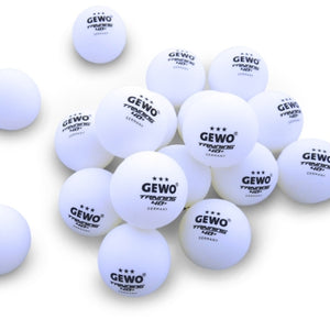 GEWO 3-Star 40 Plus Training Table Tennis Balls ( 6 or 24 Count) Gewo