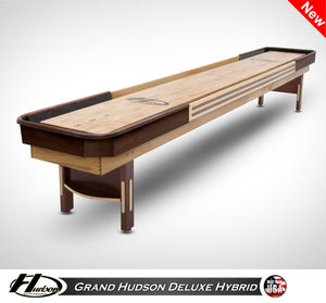 Grand Hudson Deluxe Hybrid Shuffleboard Table Hudson Shuffleboards