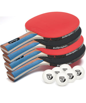 Killerspin JET Set 4 Premium Ping Pong Paddle Set Killerspin