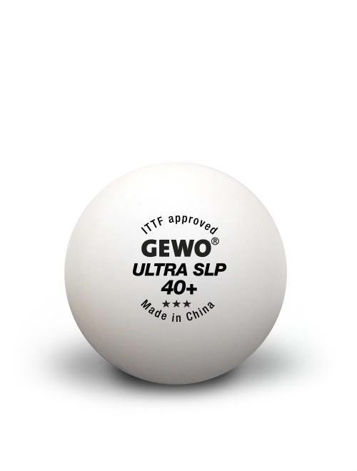 Balles De Tennis De Table GEWO Ultra SLP 3 étoiles - 40+ Plastique Sans Couture, Certifiées ITTF