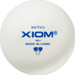 Xiom Bravo 40+ ABS 3-Star White Table Tennis Balls (6 Pack) Xiom
