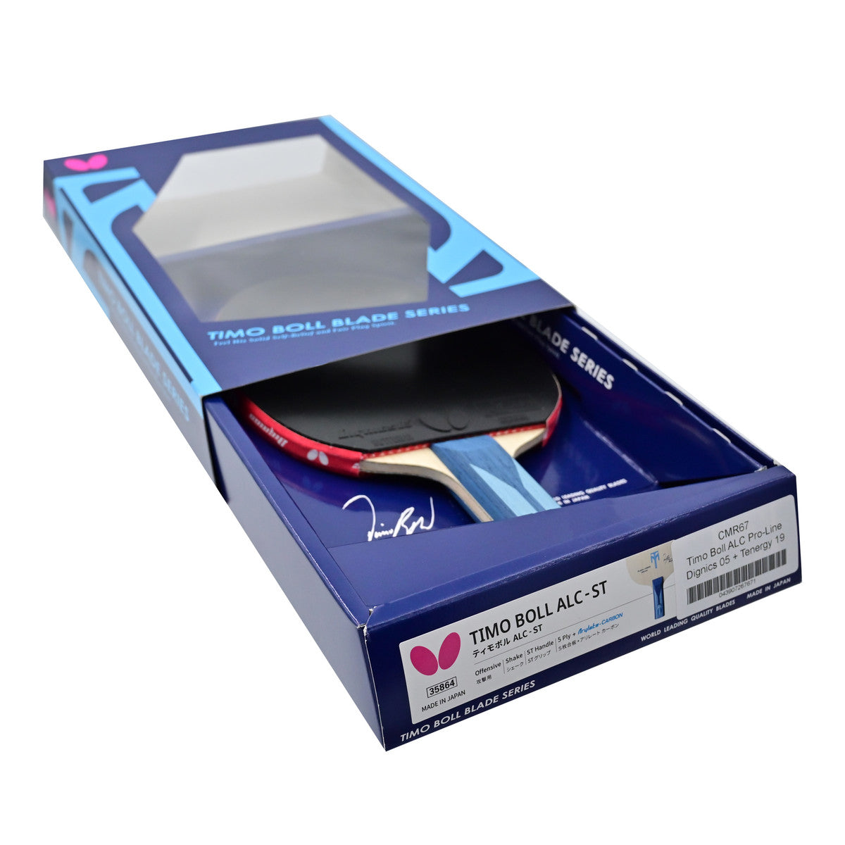 Butterfly Timo Boll ALC Pro-Line Racket with Dignics 05 and Tenergy 19 ...