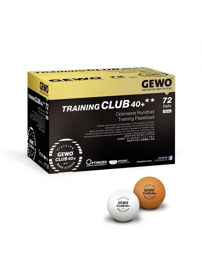 GEWO Club 40+ Training Table Tennis Ball (72 count)