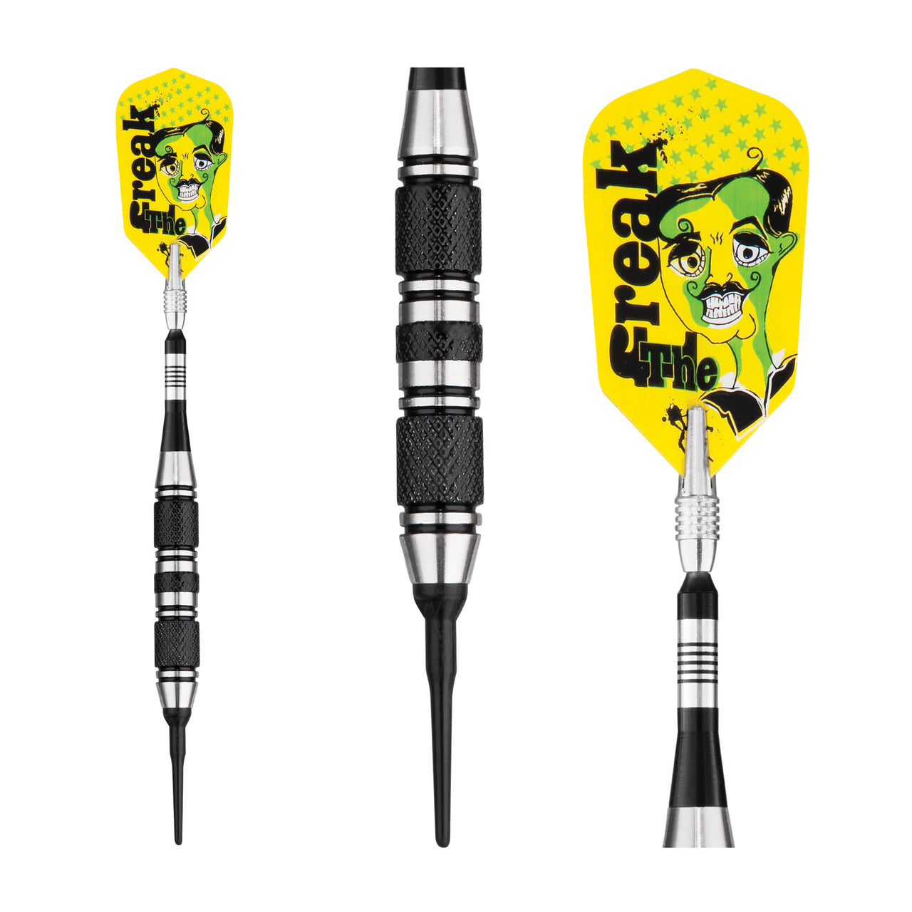 THE FREAK SOFT TIP DARTS 3 KNURLED RINGS BARREL 18 GRAM - VIPER GLD Products