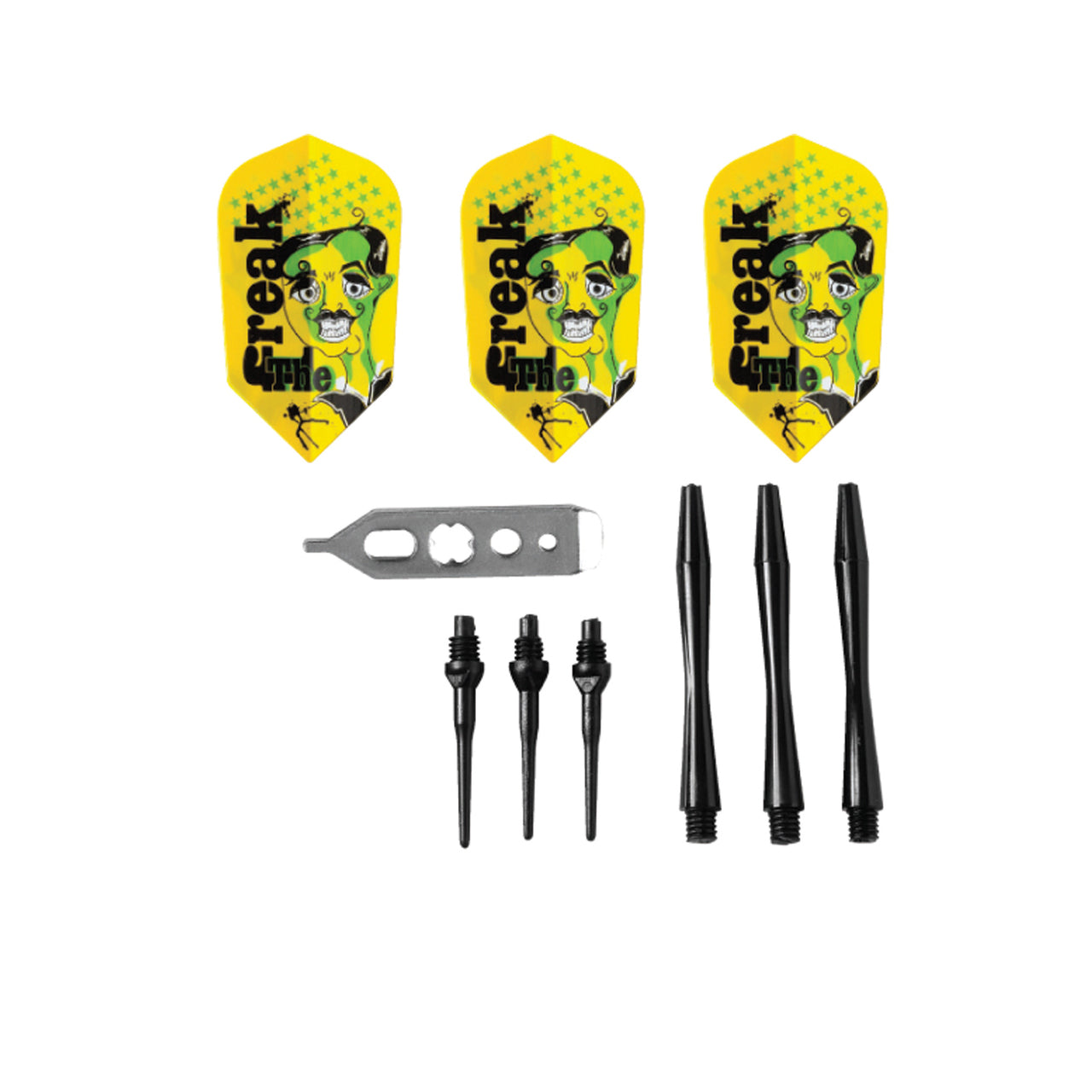 THE FREAK SOFT TIP DARTS 3 KNURLED RINGS BARREL 18 GRAM - VIPER GLD Products
