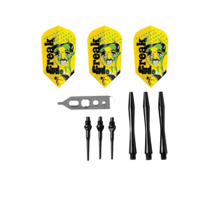 THE FREAK SOFT TIP DARTS 3 KNURLED RINGS BARREL 18 GRAM - VIPER