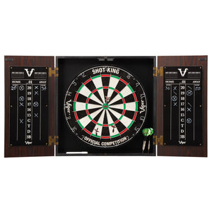 VIPER STADIUM STEEL TIP CABINET & DARTBOARD SET