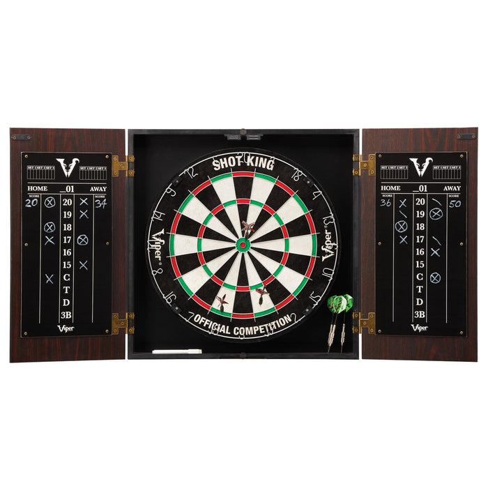 VIPER STADIUM STEEL TIP CABINET & DARTBOARD SET