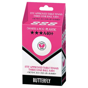Butterfly A40+ 3-Star Table Tennis Balls (3 or 12 Count)