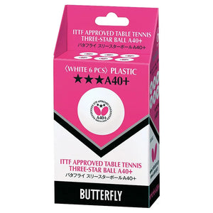 Butterfly A40+ 3-Star Table Tennis Balls (3 or 12 Count) Butterfly