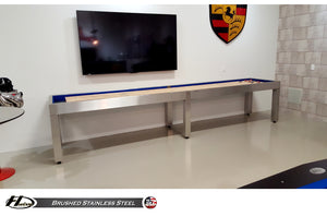 Hudson Brushed Stainless Steel Shuffleboard Table
