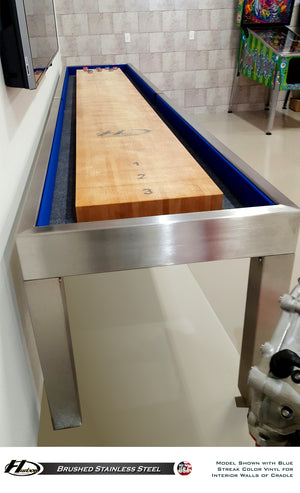 Hudson Brushed Stainless Steel Shuffleboard Table Hudson Shuffleboards