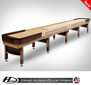 Grand Hudson Deluxe Hybrid Shuffleboard Table Hudson Shuffleboards