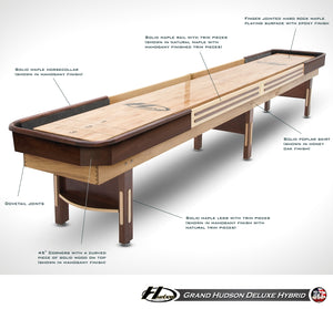 Grand Hudson Deluxe Hybrid Shuffleboard Table Hudson Shuffleboards