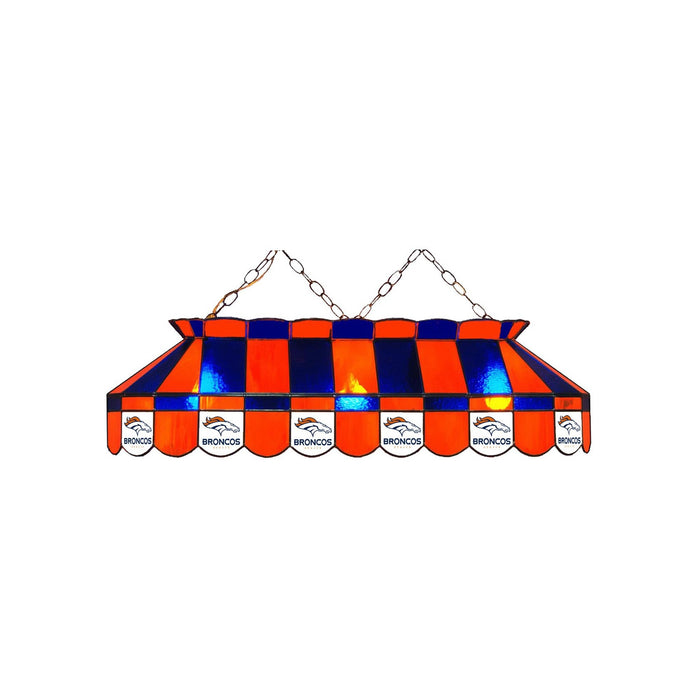DENVER BRONCOS 40-IN. STAINED GLASS POOL TABLE LAMP