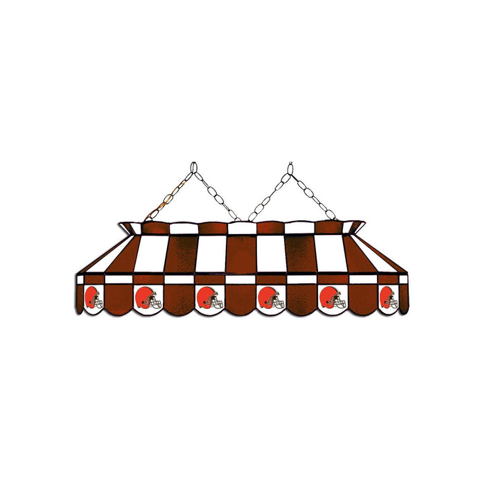 CLEVELAND BROWNS 40-IN. STAINED GLASS POOL TABLE LAMP