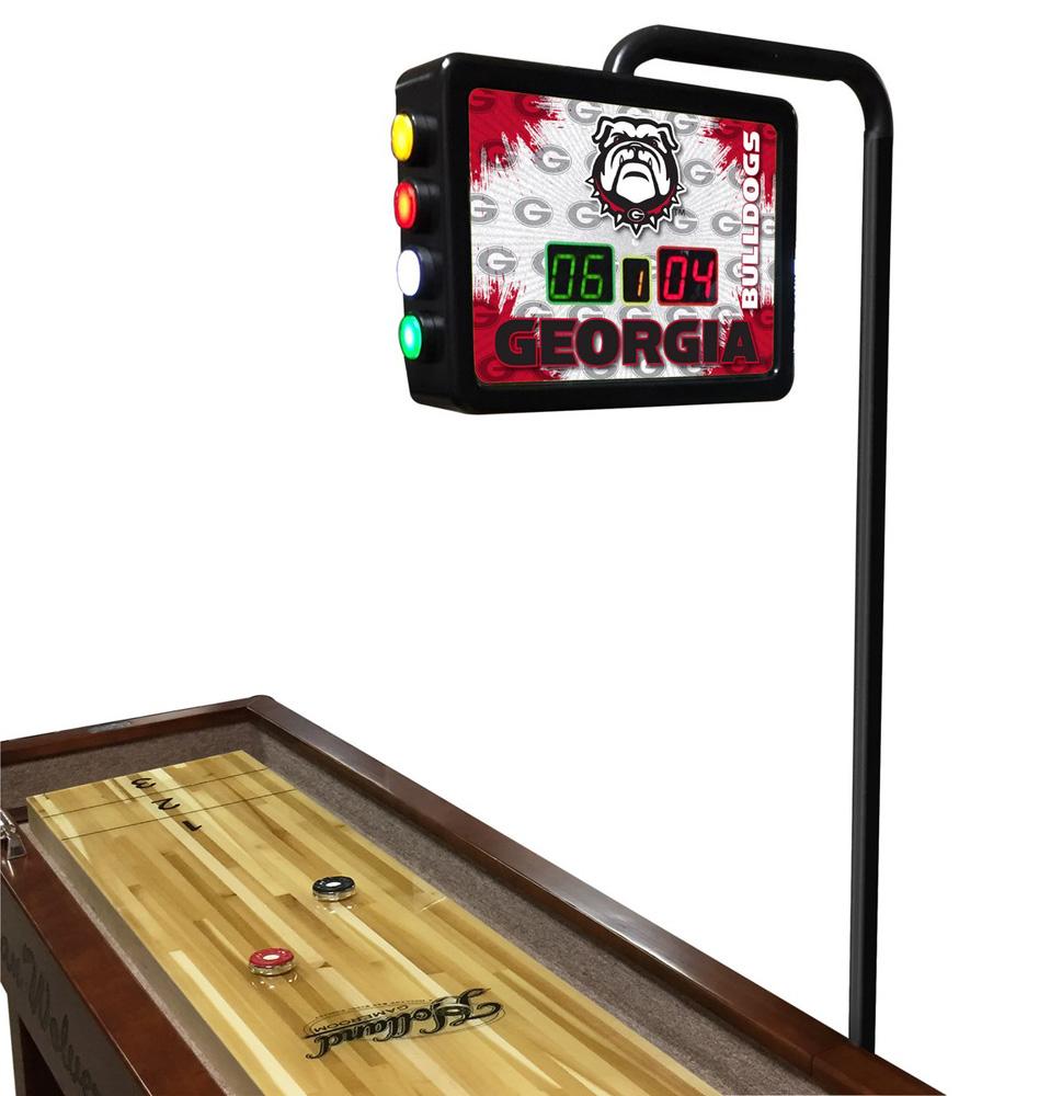 Georgia Bulldogs 12-foot Shuffleboard Table Holland Bar Stool Co.