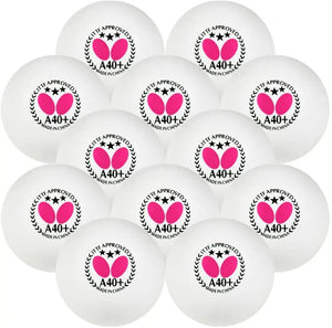 Butterfly A40+ 3-Star Table Tennis Balls (3 or 12 Count)