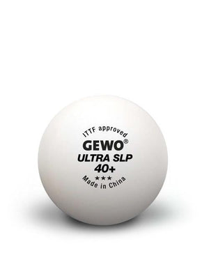 GEWO 40+ Ultra SLP 3-Star Seamless White Table Tennis Balls (3 count)