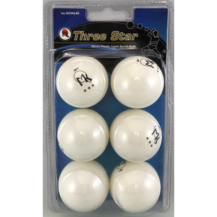 Martin Kilpatrick 3-Star White Table Tennis Balls (6 pack)